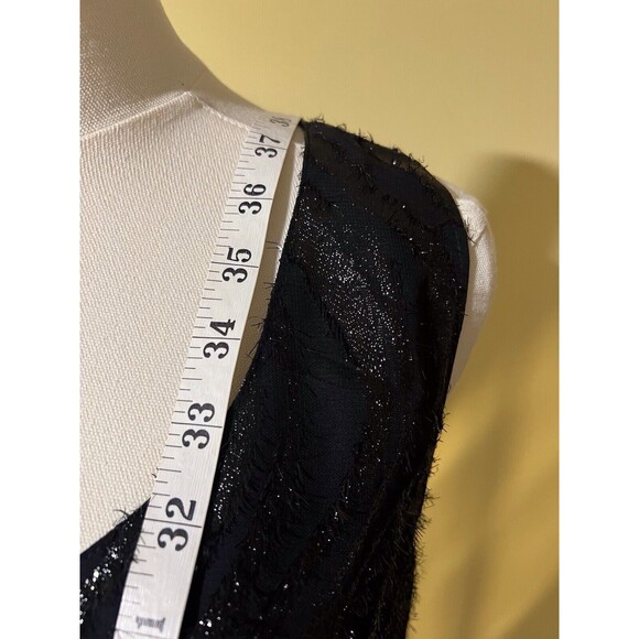 Mlle Gabrielle Dress 12 Black Sequins Sleeveless Cruise Party Flapper Vibes - Picture 15 of 16